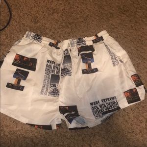 Newspaper print shorts